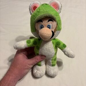 Cat Luigi 10 inch plush toy inspired by the Super Mario 3D World game